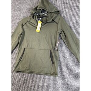 Runway Olive Quarter Zip Hoodie Youth M Polyester Spandex Hooded Long Sleeve